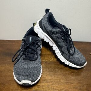 ASICS Gel-Quantum 90 Shoes Womens Size 8 Black Gray Knit Running 1022A115